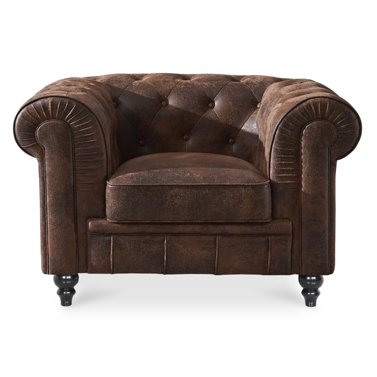 Intensedeco - Fauteuil Chesterfield Vintage