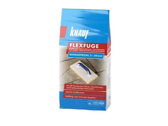 Knauf - Fugenmörtel Flexfuge Bodenspezial 2 - 50 Mm Anthrazit 15 Kg Fugenmörtel