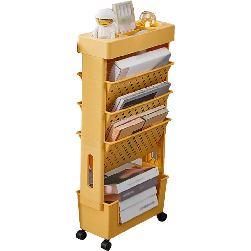 Chariot de rangement mobile 4 roues, 4 paniers, ABS, 75,5 x 37,9 x 15 cm