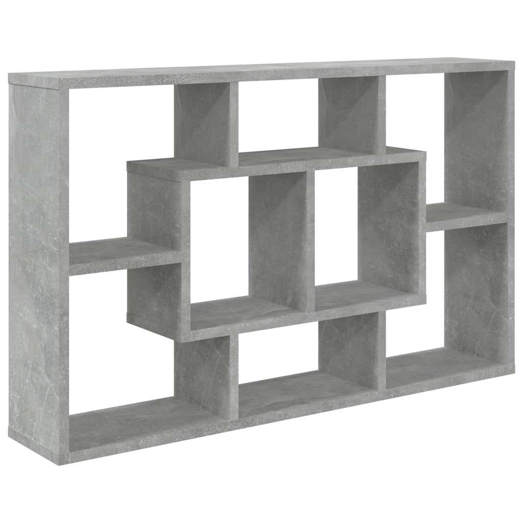 Vidaxl Grau Wandregal Beton 85X16x52,5 Cm Holzwerkstoff