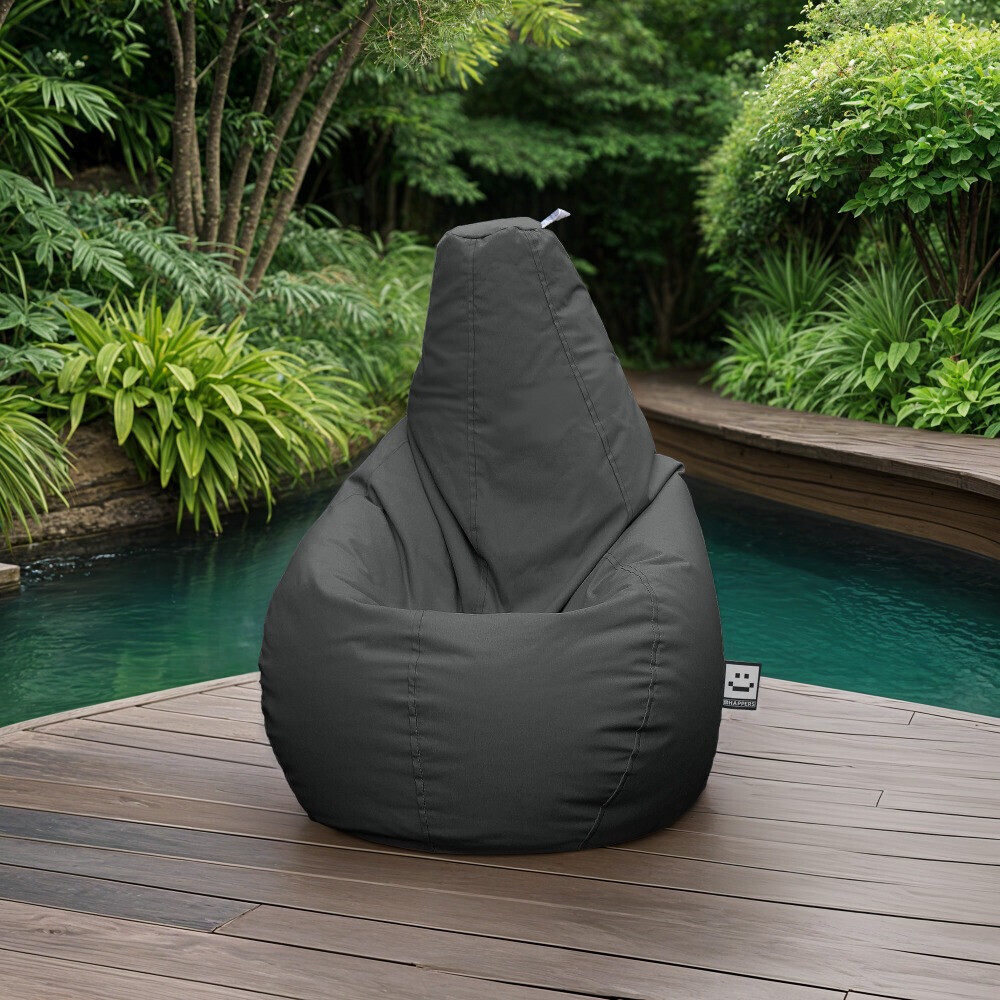 Pouf Poire Naylim Mate Gris Xl – Tissu Technique Imperméable
