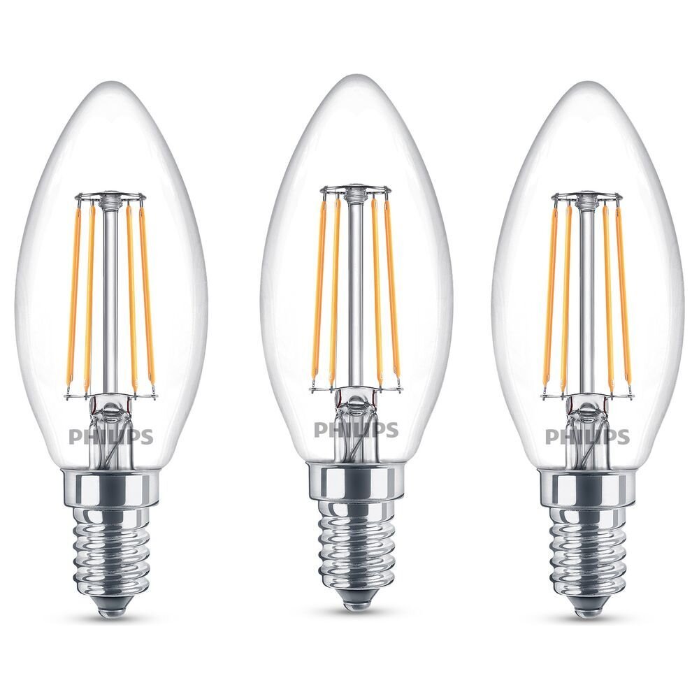 Philips B35 LED-Filamentlampe E14 4,3 W 470 lm 2700 K 3er-Pack - Bild 2