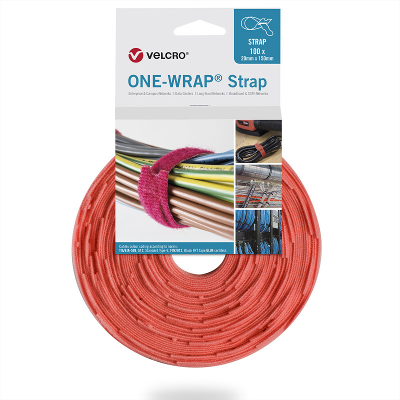 Velcro Brand Orange Kabelbinder, Professional Markenkabelbinder (Klettkabelbinder, 330 Mm, 100 Stk.) - Image 2