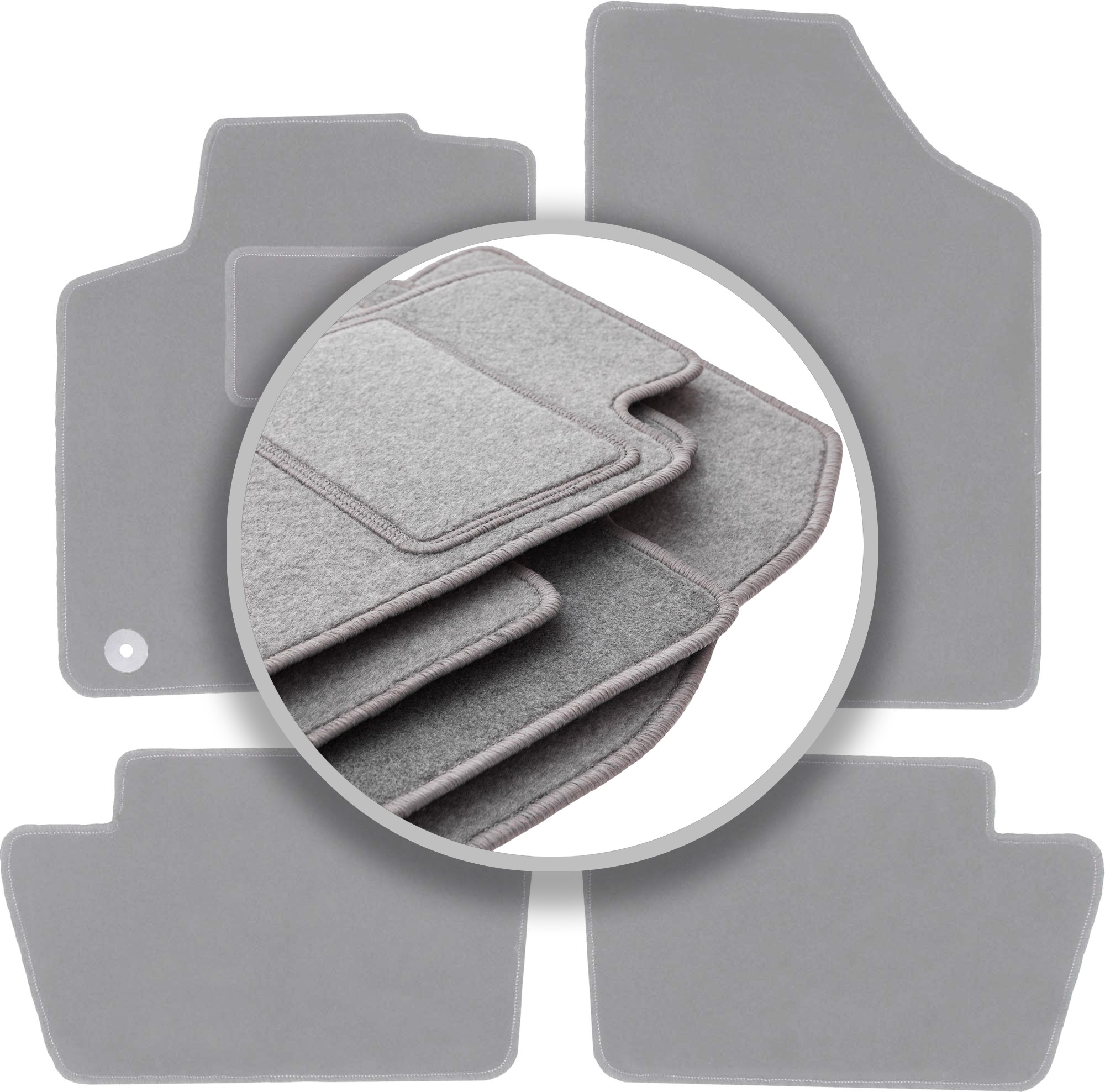 Tappetini Grigi Per Auto Citroen C4 I Coup , Hatchback 2004 2010 