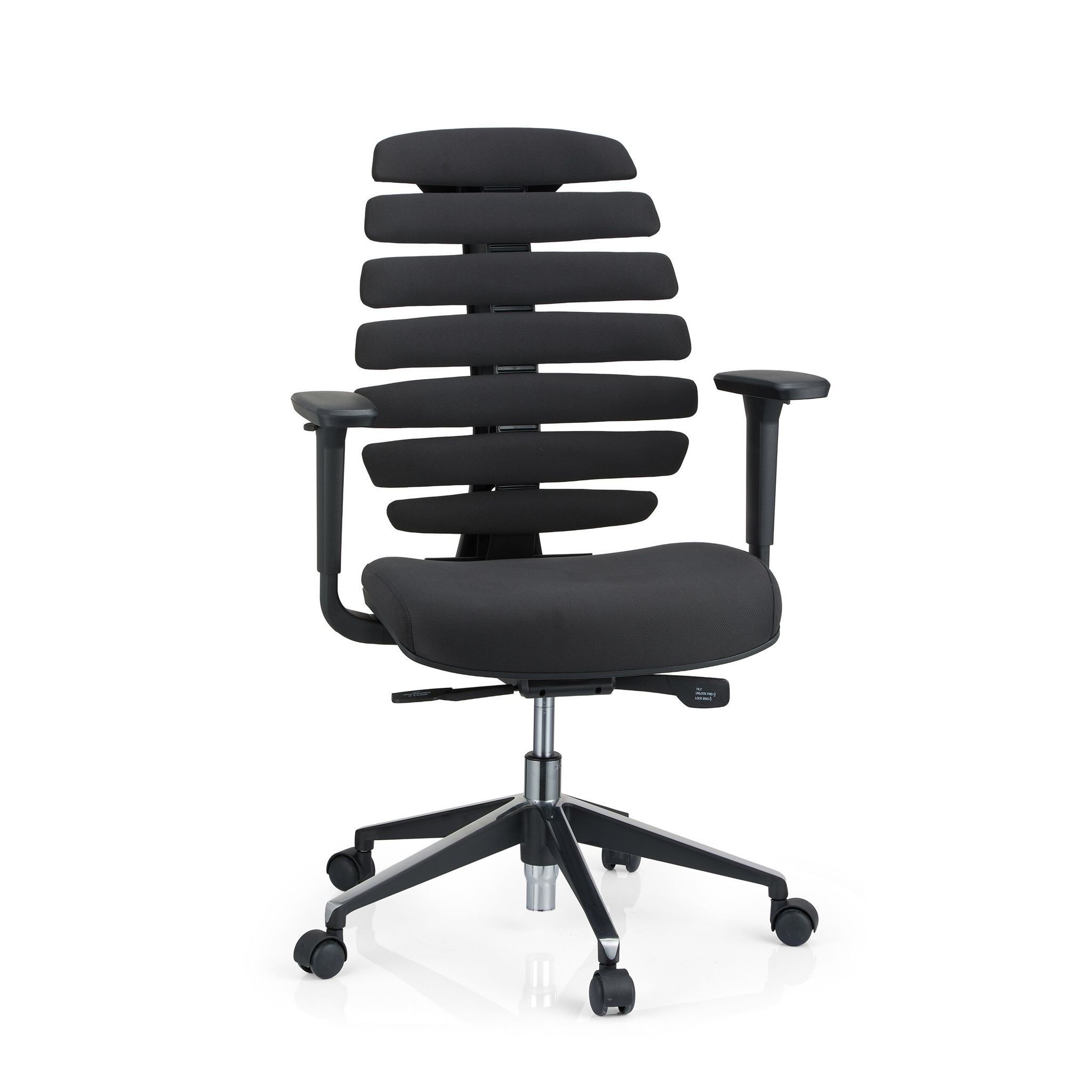 hjh OFFICE Profi Bürostuhl Ergo LINE II Stoff Schwarz, ergonomischer Drehstuhl, GS geprüft, TÜV Süd nach DIN EN 1335-1, 1335-2 - Bild 4