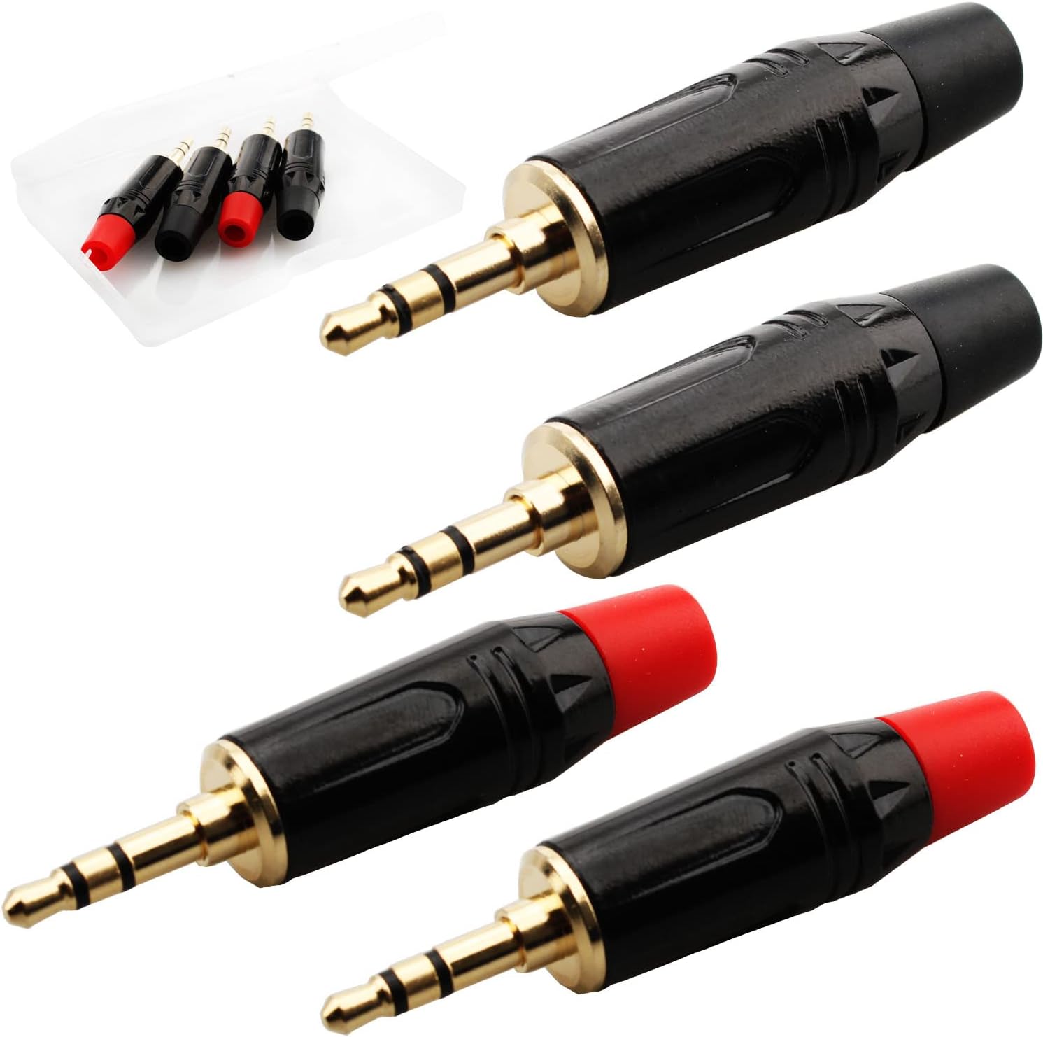 Confezione Da 4 Connettori Jack Stereo Maschio Da 3,5 Mm, Connettore Jack Trs A 3 Poli Saldabile Per Riparazione Cuffie, Adattatori Audio Da 3,5 Mm (1/8"), Per Riparazione Fai-da-te Di Cuffie Stereo.