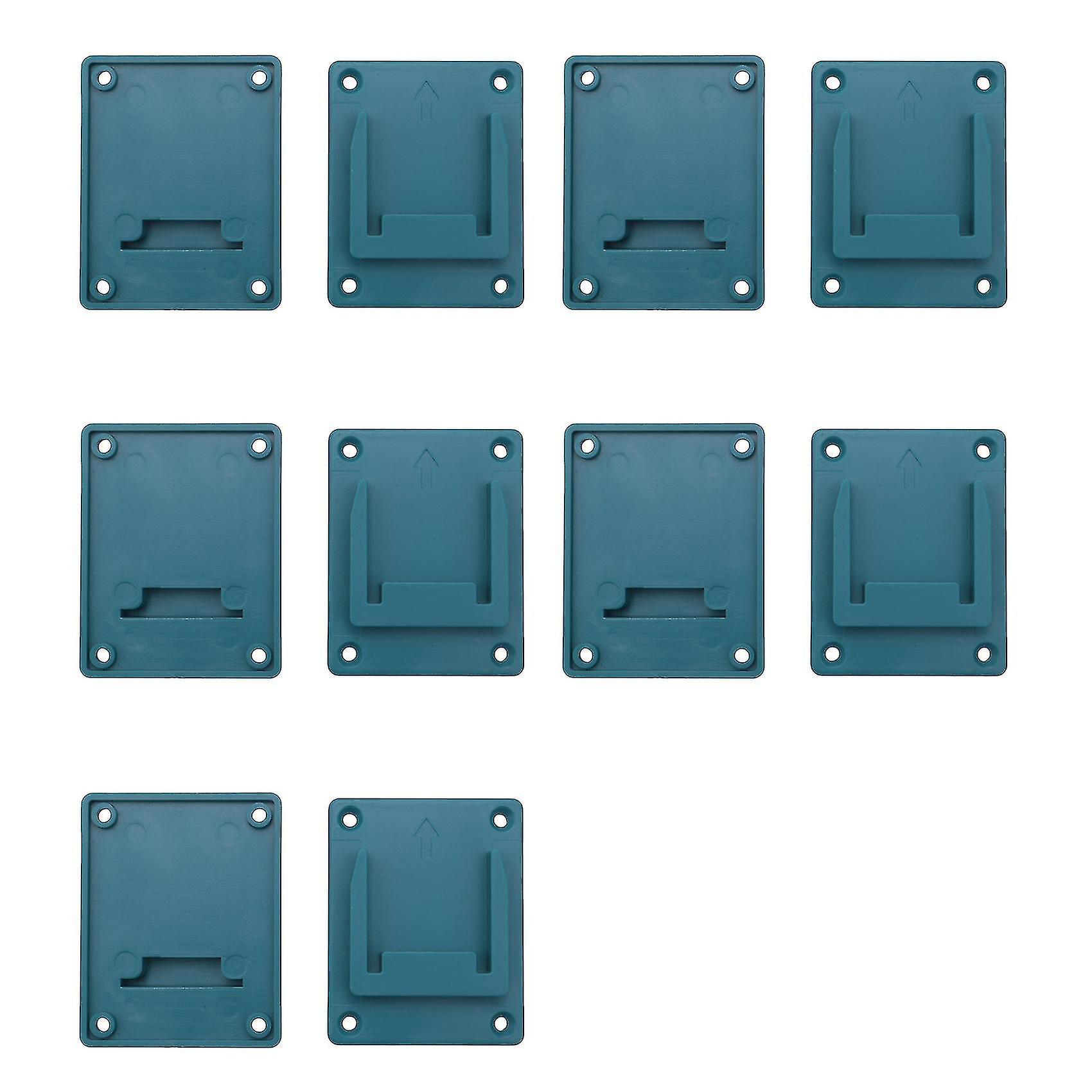 Support mural pour batterie d'outil électrique Makita 18 V et Bosch 18 V, plastique bleu, 9,5 cm, lot de 10