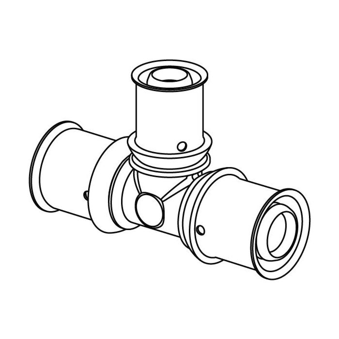 Weiß Uponor S-Press Plus Press-T-Stück 1039948 16 X 20 X 16 Mm, Reduziert, Ppsu - Bild 5