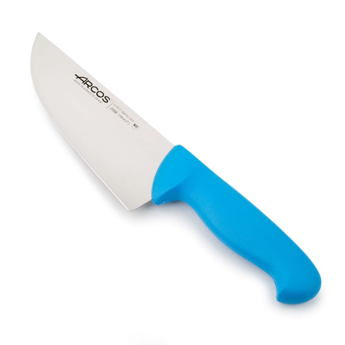 Arcos Blau Fleischermesser Farbe - Prof 295823 Edelstahl Nitrum Und Mango Ergonomisches Polypropylen Und 17 Cm Klinge, Vitrine