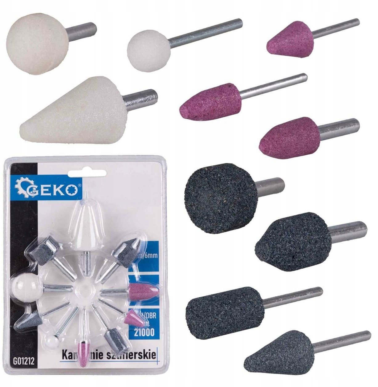 Import Schleifstein Geko Grinding Stones 3mm 6mm 10 Stück