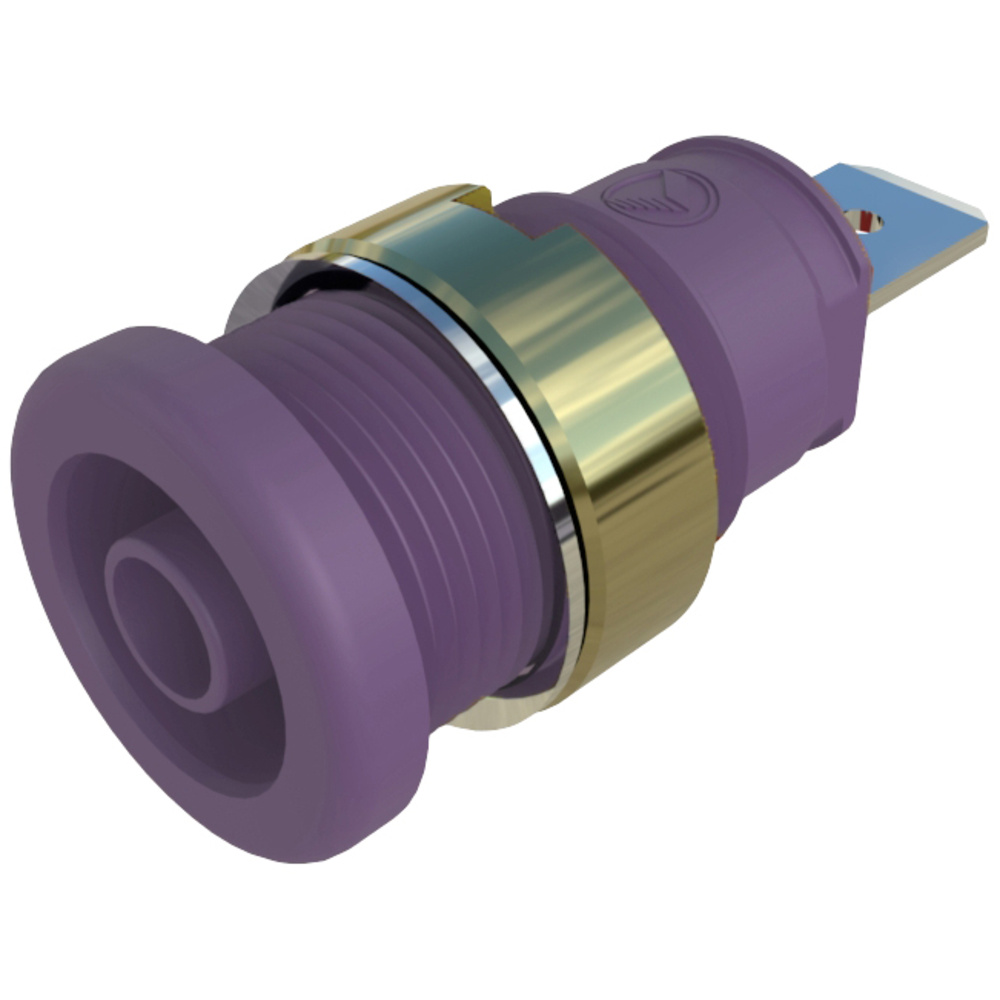 Sks Hirschmann Violett Hirschmann Test & Measurement Seb 2610 F4,8 Sicherheits-Laborbuchse Buchse, Einbau Vertikal Stift-Ø: