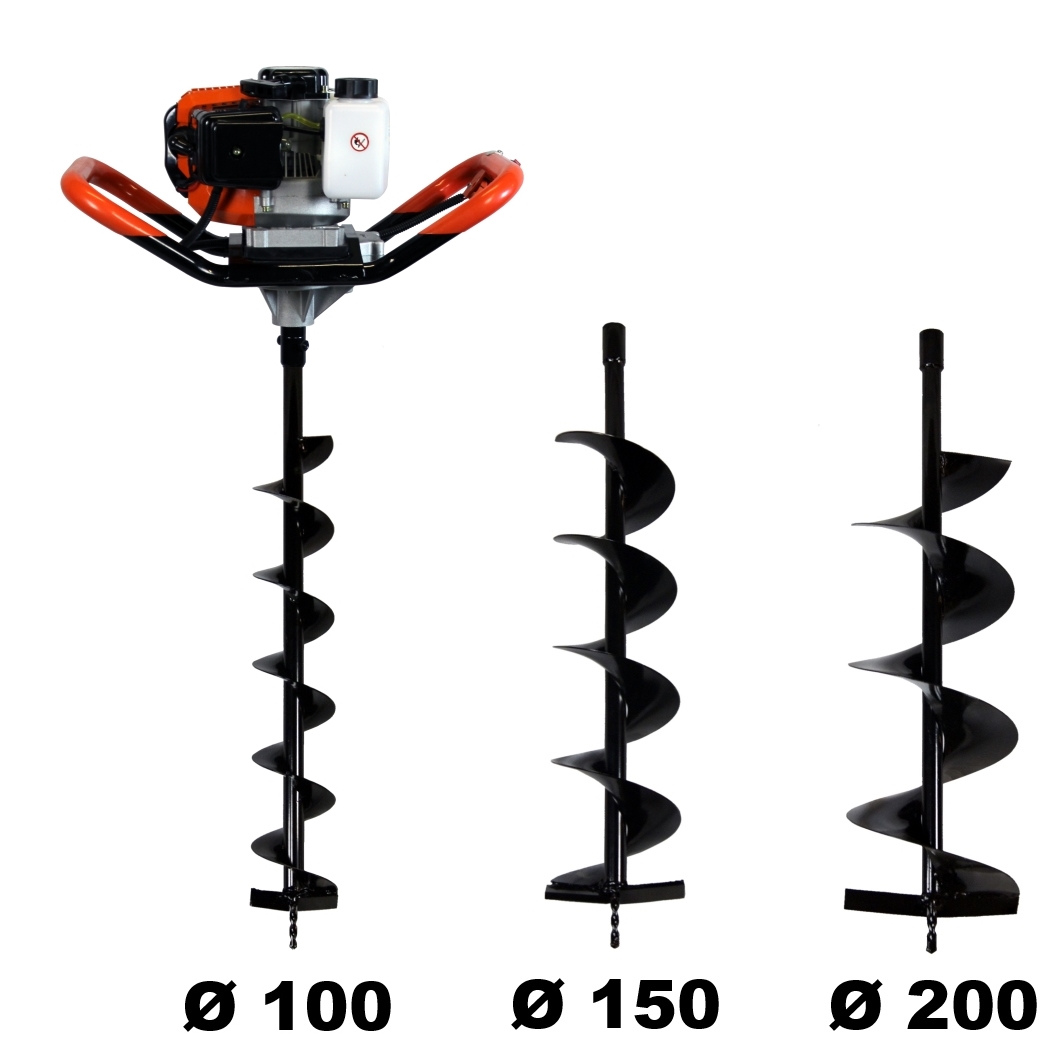 Gt Garden - Trivella A Scoppio 52 Cm3, 3 Hp + Set Di 3 Punte (100, 150 GT GARDEN