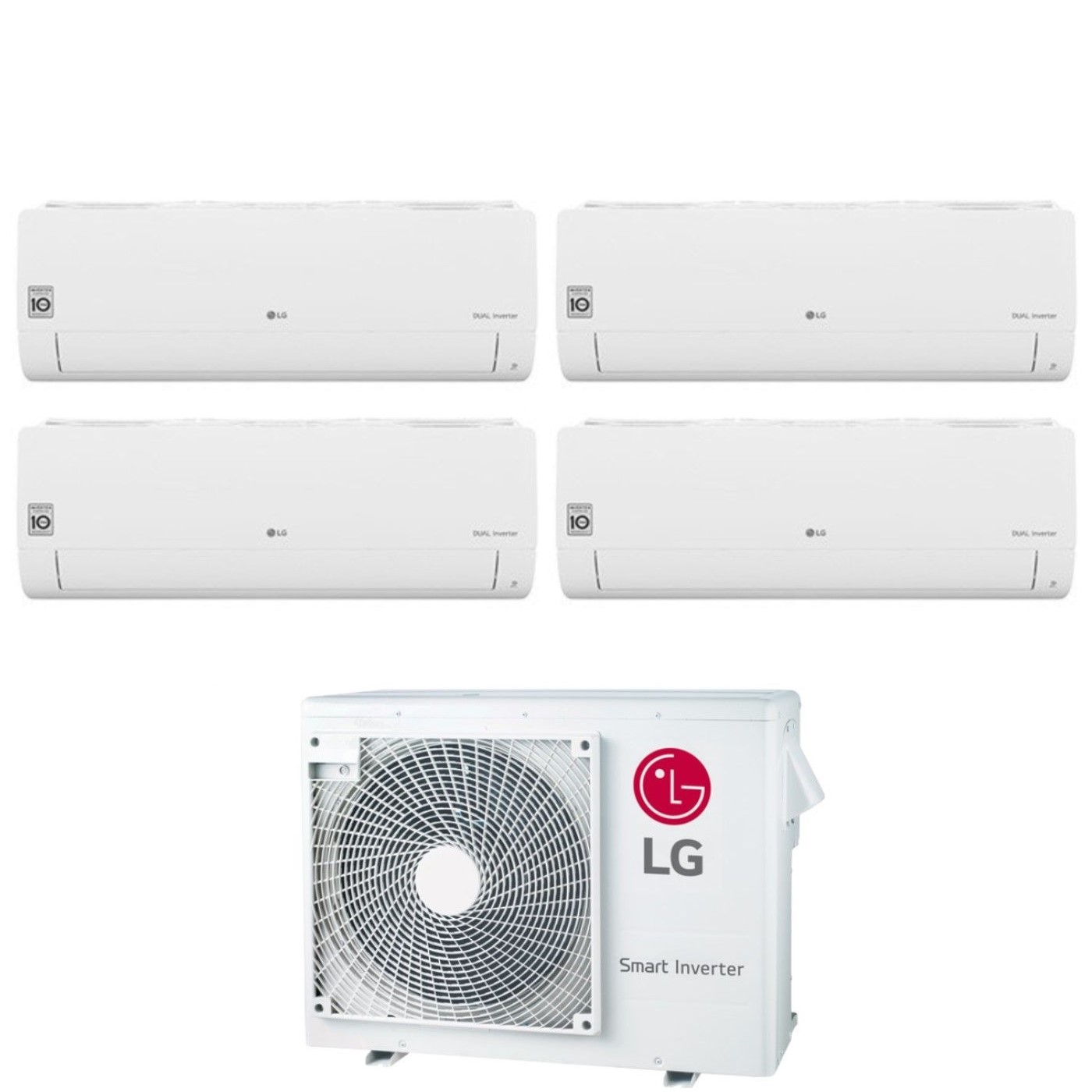 Climatizzatore Condizionatore Lg Quadri Split Inverter Serie Libero Smart 12+12+12+12 Con Mu4r27 U40 R-32 Wi-fi Integrato 12000+12000+12000+12000