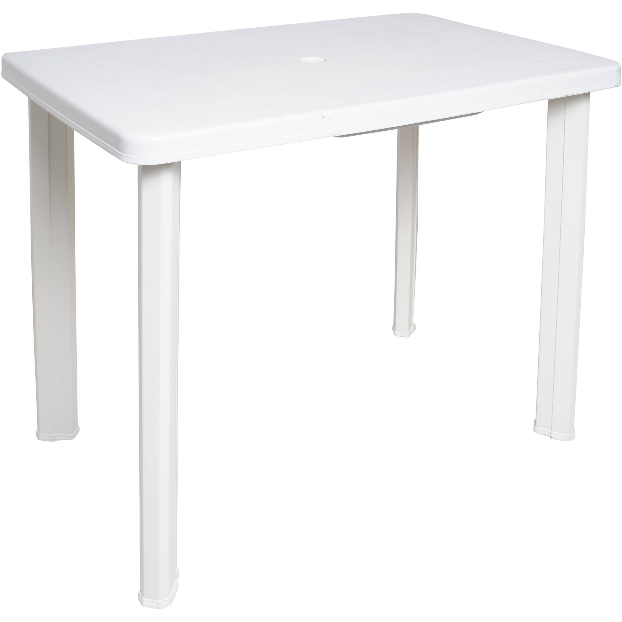 Progarden - Rechteckiger Weißer Pvc-tisch Mit Abgerundeten Ecken - 101x68x73 Cm