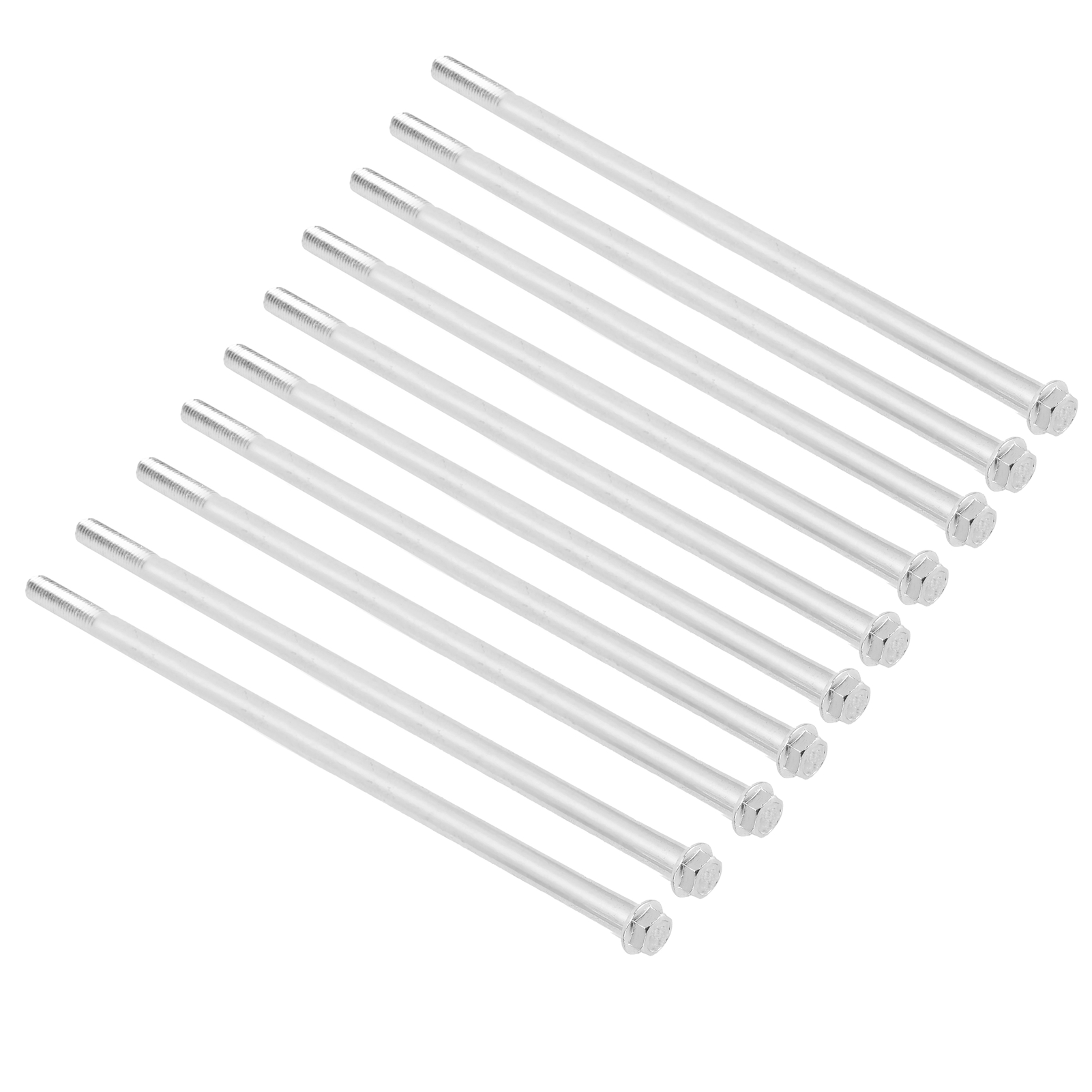 Vis à bride longue M8x235 à tête hexagonale pour générateur à essence, fer, lot de 10