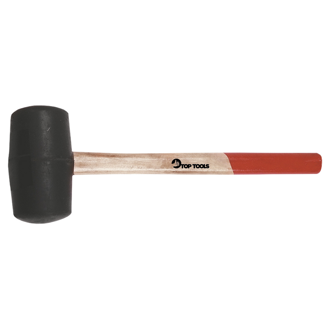 Tresice France Schwarz Gummihammer 60 Mm/400 G, Holzgriff