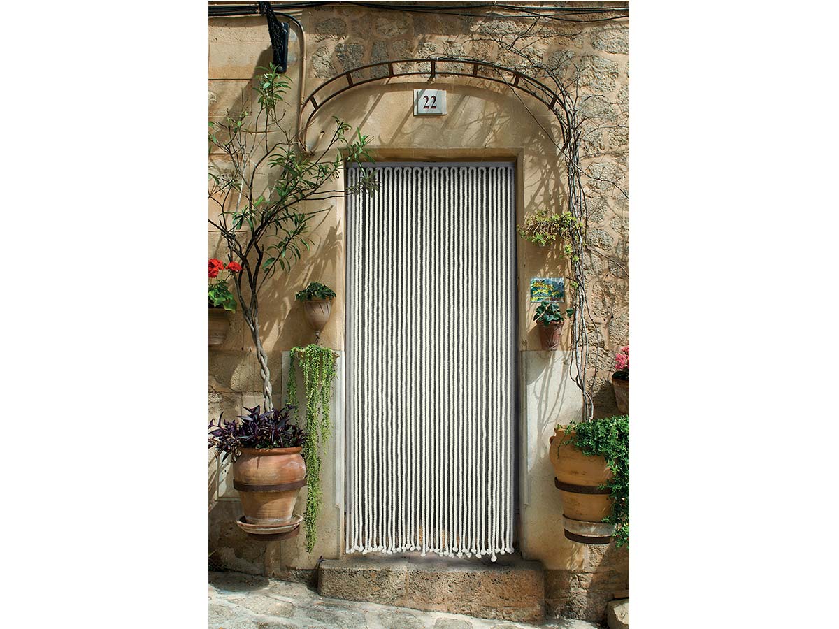 Homemaison - Rideau De Porte En Corde Tressée Coton Blanc 90 X 200 Cm