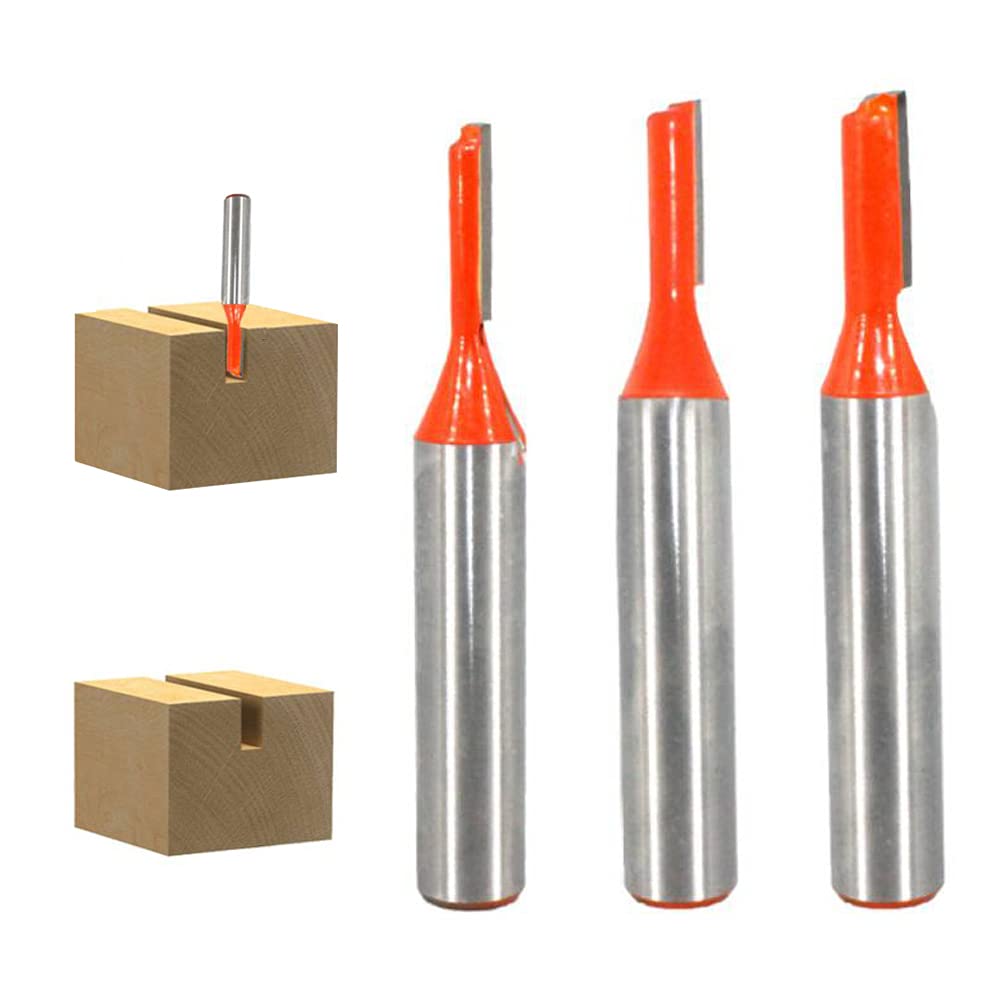 Punta Del Router Diritta Da 8 Mm, 3 Punte Del Router In Carburo Di Tungsteno Punta Del Router Diritta A Flauto Singolo Fresa Per La Lavorazione Del Legno-3mm/4mm/5mm,aafgvc