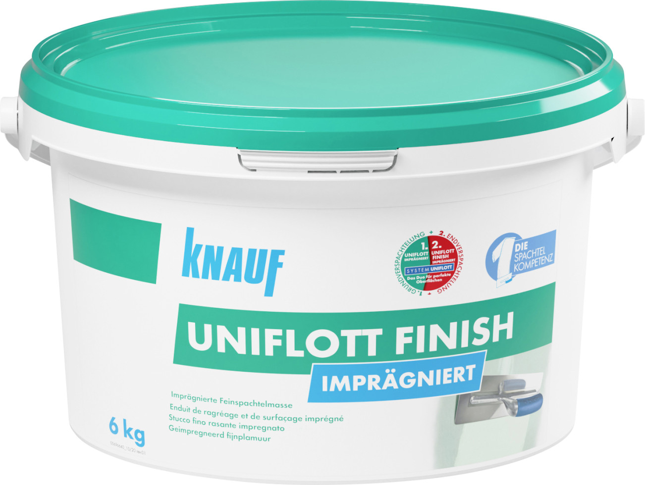 Uniflott Finish Spachtelmasse Imprägniert 6 Kg Spachtelmassen - Knauf