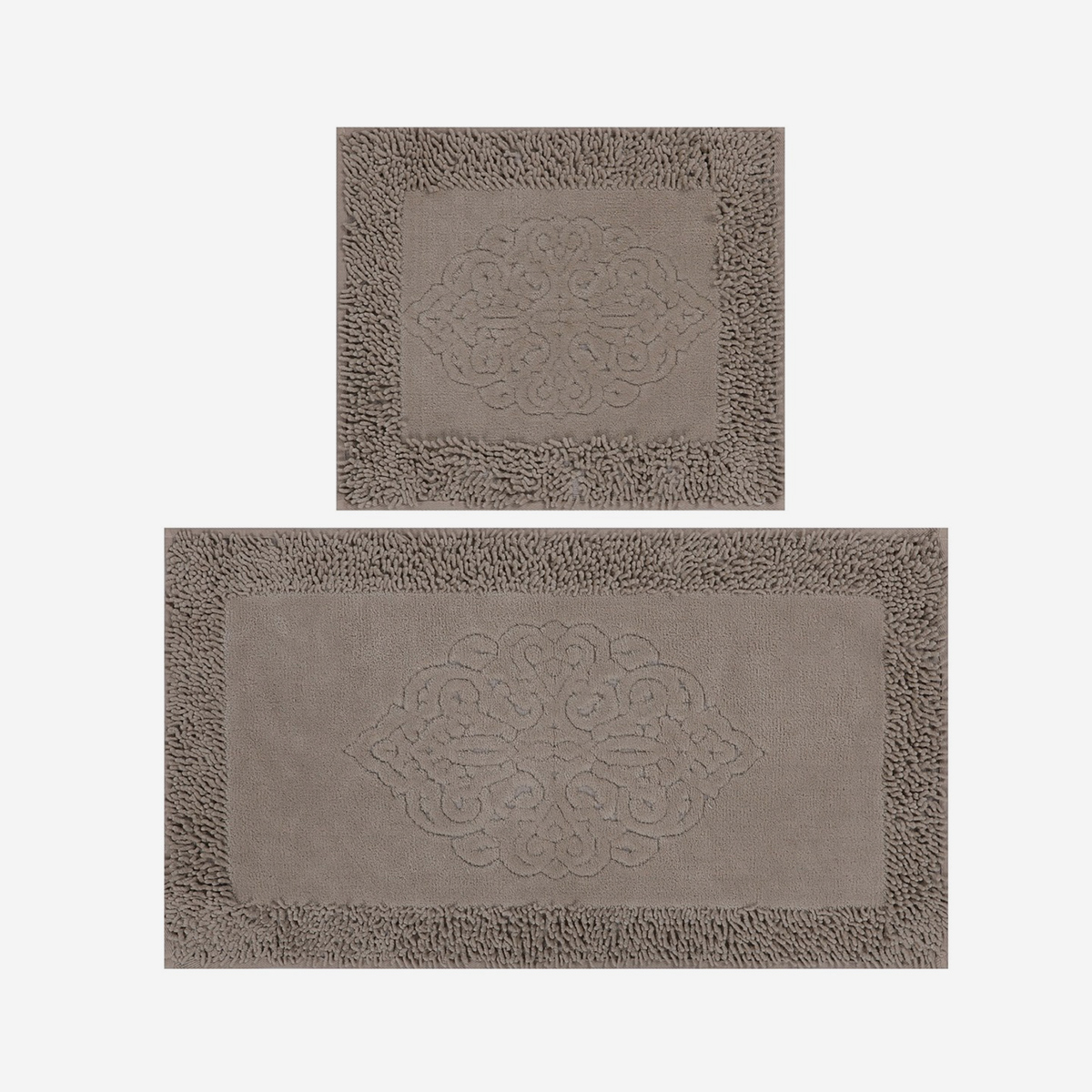 Ahd Amazing Home Design Set Badematten Aus Baumwolle, Rutschfest, Pflanzen