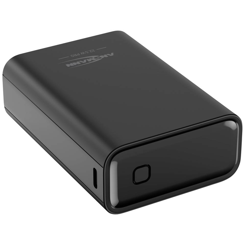 Ansmann 20000 Mah Pb222pd Sw Power Bank 20000 Mah Consegna Di Potenza 3.0, Ricarica Rapida 2.0 Lipo Nero Con Regolatore
