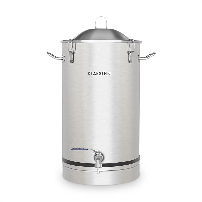 Klarstein Maischfest Fermentierkessel 30 Liter Gärröhrchen 304-edelstahl