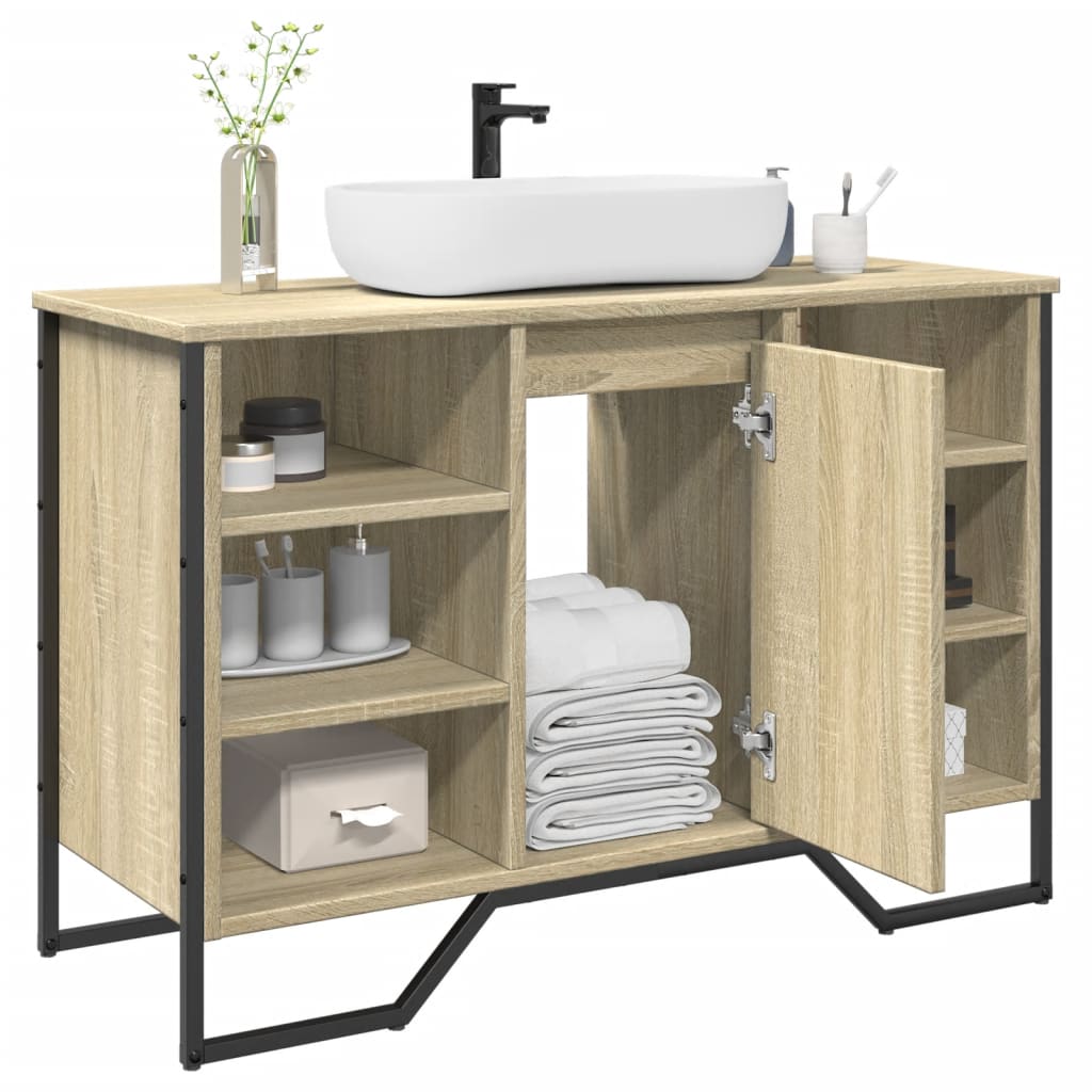 Vidaxl - Armoire Lavabo De Salle De Bain Chêne Sonoma 91x35x60 Cm