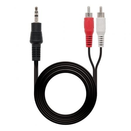 Nano Cable Schwarz 3.5/M-2Xrca/M Stereo Audio Kabel 5M Nano