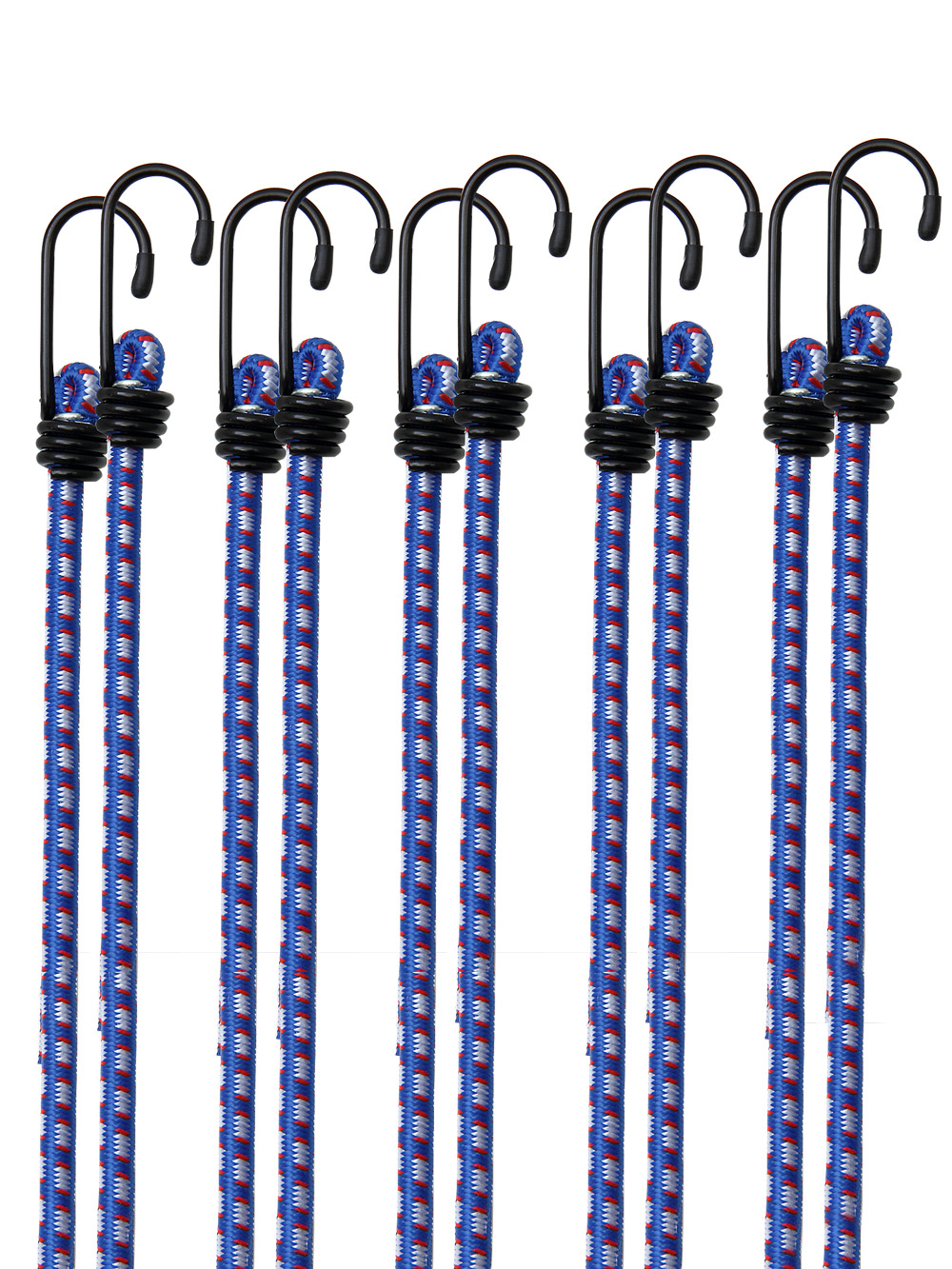 No Brand - Deuba 10x Spanngummi Set Metallhaken 30,5cm Expander Gepäckspanner Universal Gepäckgummi Spannseil