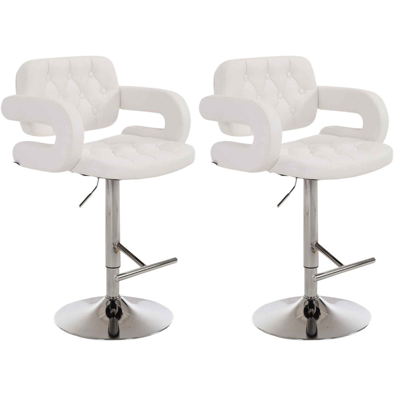 Clp 2er Set Barhocker Dublin Weiß