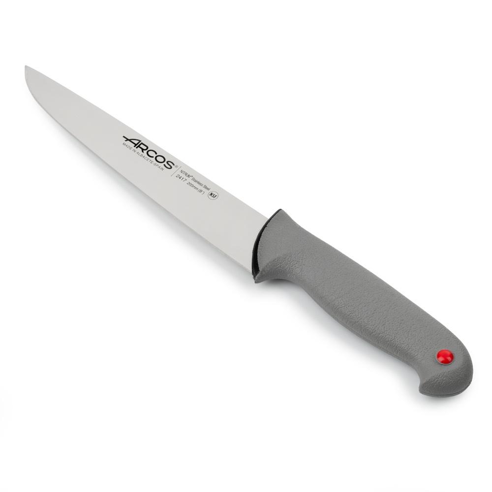 Arcos Mehrfarbig Fleischermesser Farbe - Prof 241700 Edelstahl Nitrum Und Mango Ergonomisches Polypropylen Und 20 Cm Klinge, Vitrine