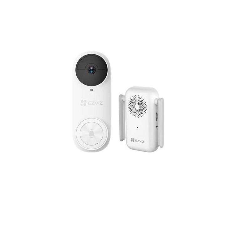 Ezviz Db2 2K Akkubetriebene Wlan-Video-Türklingel Mit Innenklingel, Ki-Personenerkennung Und Nachtsicht