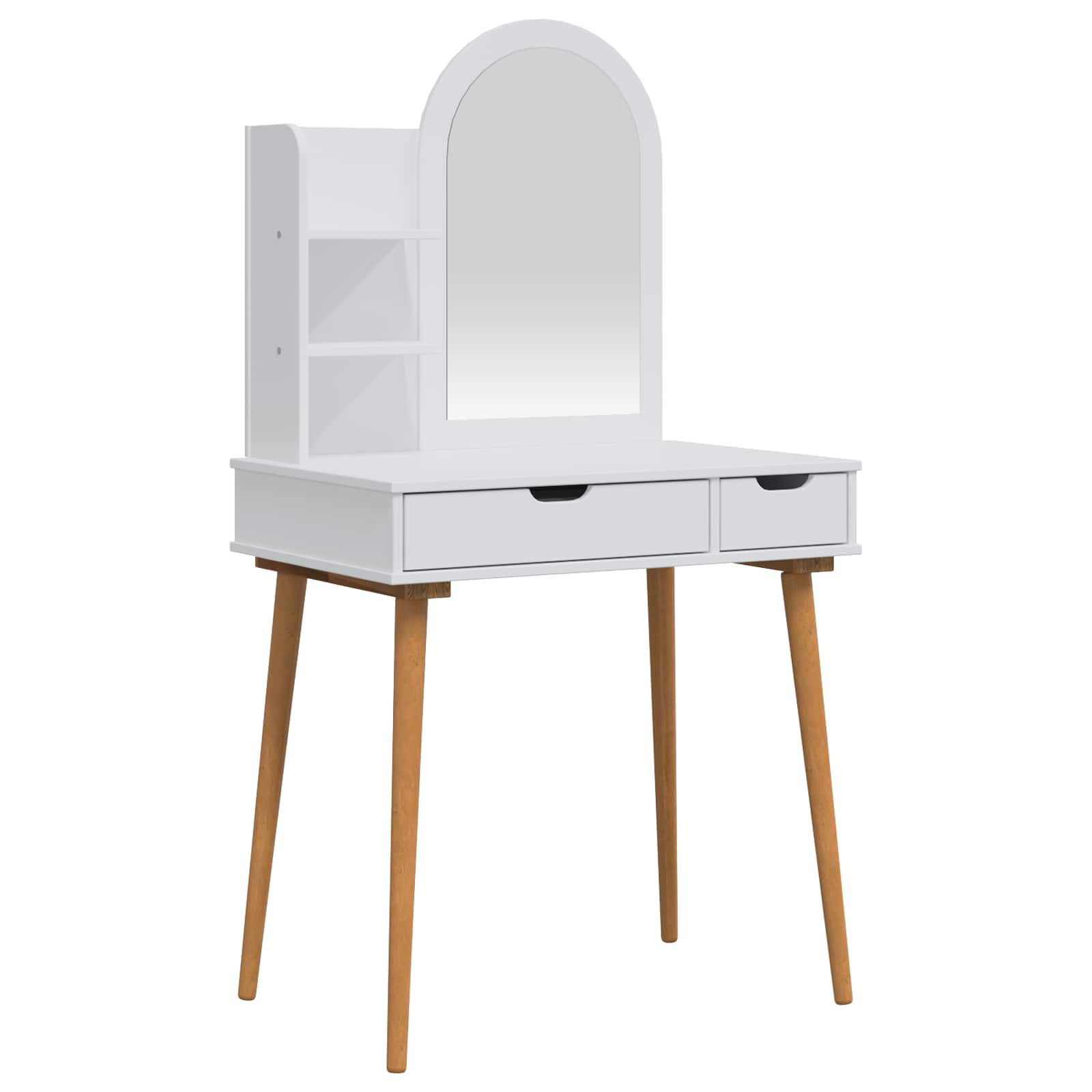 Vidaxl Weiß Dressing Table Set Fauske 3 Pcs White 76 X 50 X 143 Cm