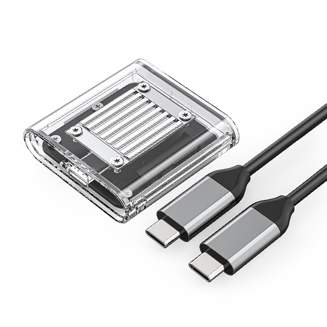 Orico Tc20-M2-10G Gehäuse Für Ssd M.2 Nvme 2230, Transparent - Bild 4