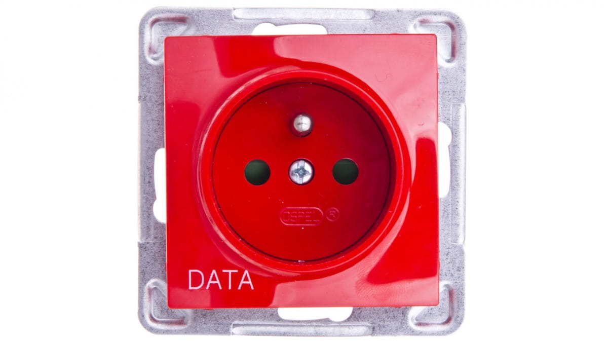 Oem Rot Impresja Einzelsteckdose Mit/Mit Daten Und Jalousien Gp-1Yzdp/M/00