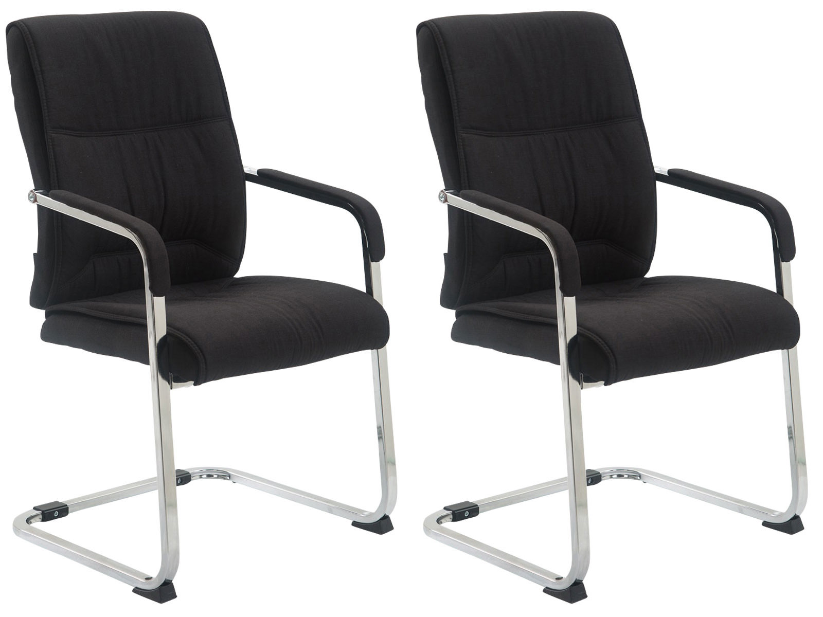 Clp 2er Set Freischwinger Xxl Anubis Stoff Schwarz