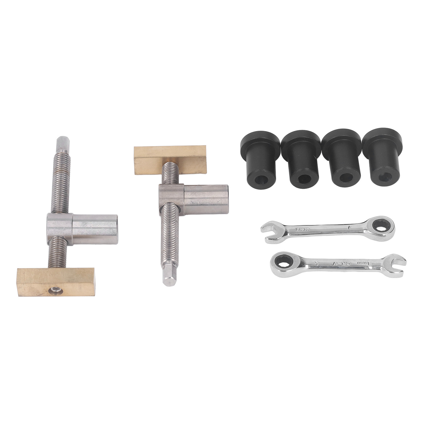 Pince fixe rapide en acier inoxydable et laiton, 20 mm, 4 chiens de banc, 2 pièces