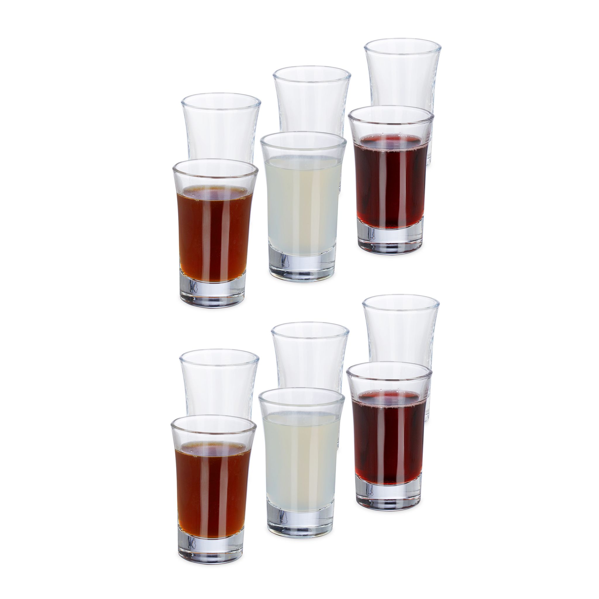 Relaxdays Transparent 12Er Set Schnapsgläser, Aus Glas, 4 Cl, Tequila, Vodka, Kaffee, Party, Shots, Spülmaschinenfest,