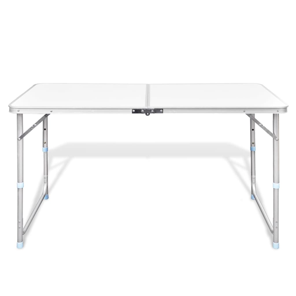 Vidaxl - Table Pliable De Camping Hauteur Réglable Aluminium 120x60 Cm