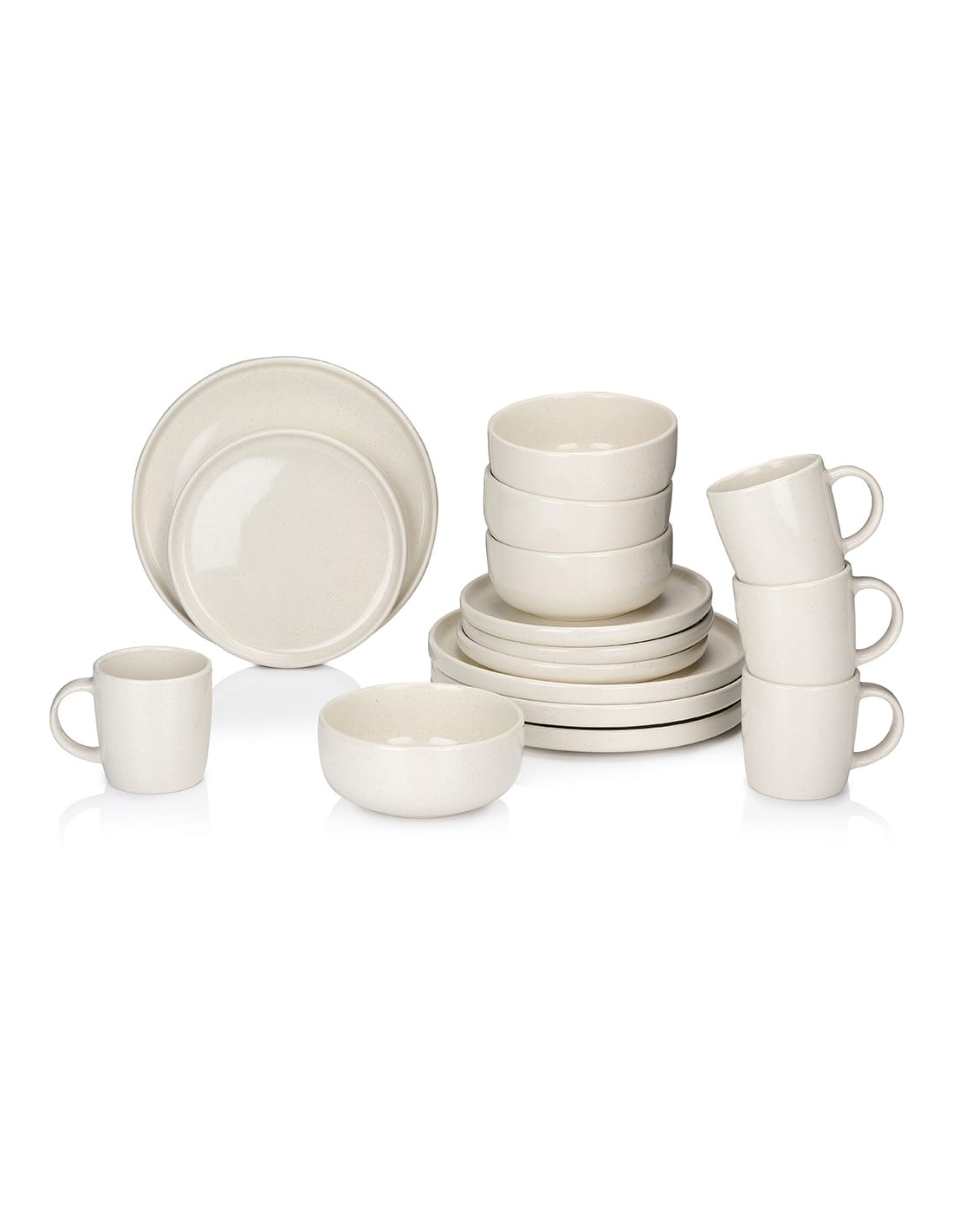 Frühstücksservice Aus Keramik Creme, 16-teilig
