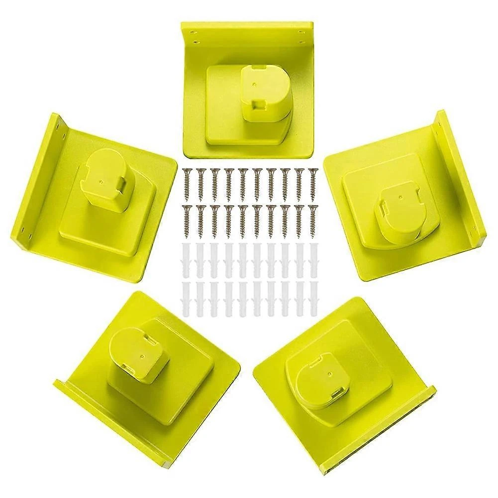 Support mural pour outils Ryobi 18 V en plastique ABS, lot de 5, jaune