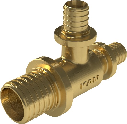Oem Gelb Ultraline Messing-Reduzier-T-Stück - 16/20/16