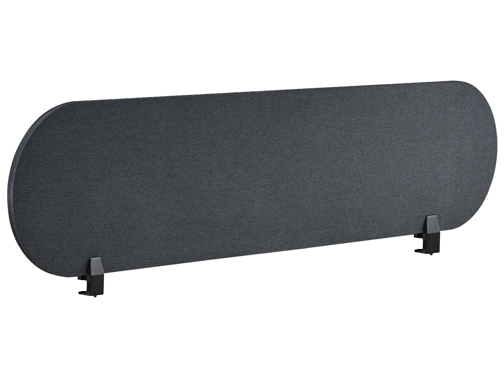 Beliani Desk Screen 160 X 40 Cm Dark Grey Sparky