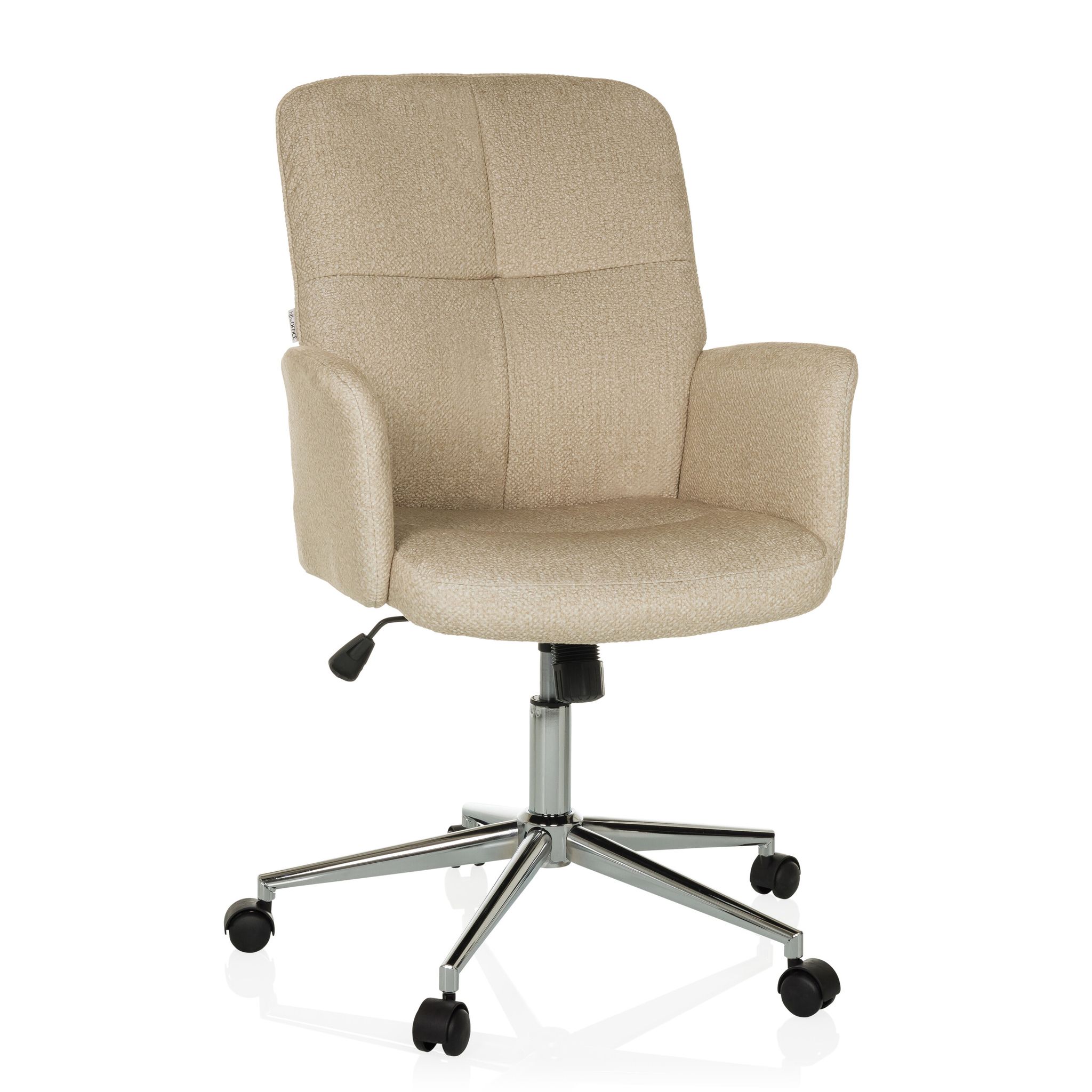 Bürostuhl / Drehstuhl / Schalenstuhl Solao 400 Stoff Beige Hjh Office