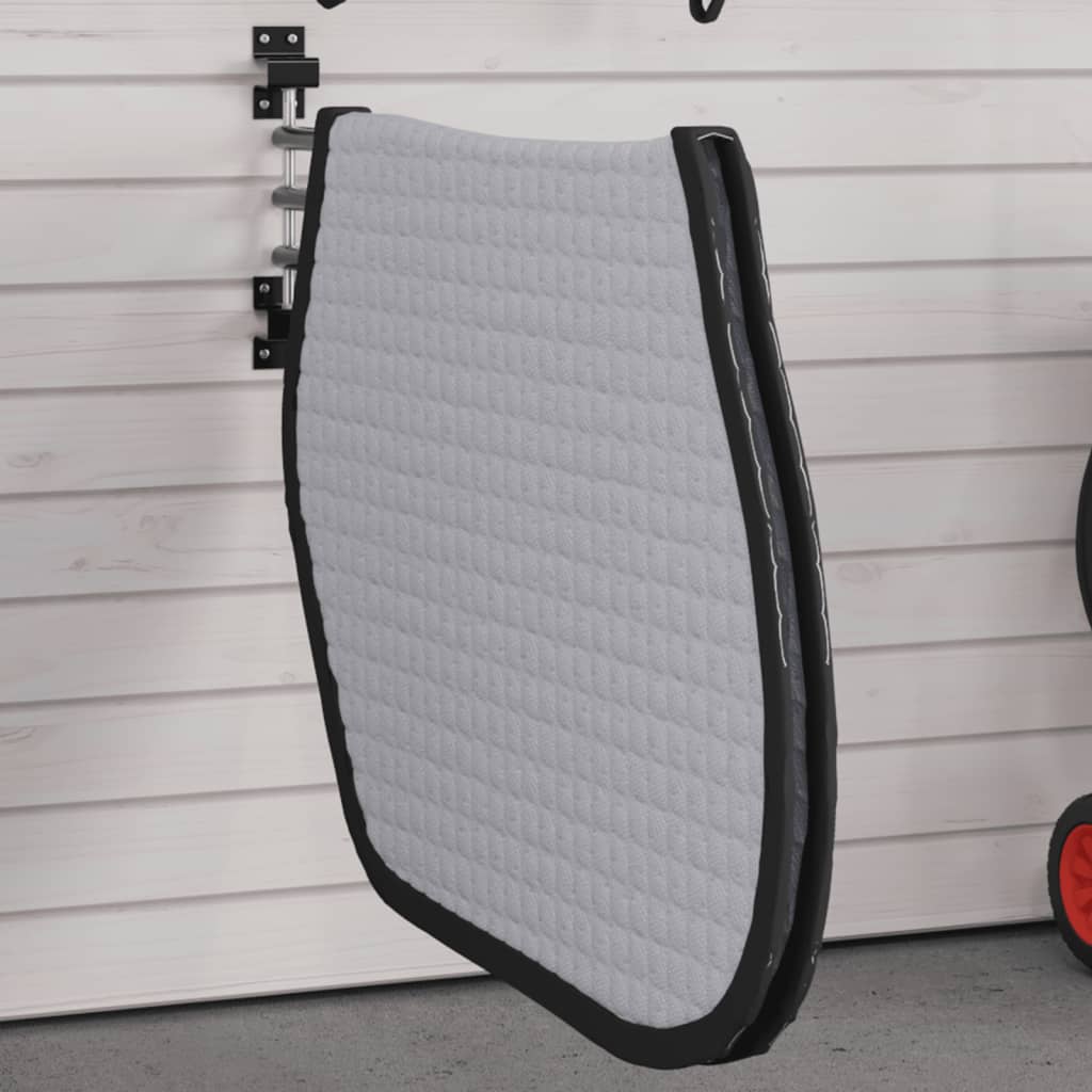 Saddle Pad Rack 3 Arms Black Iron Vidaxl