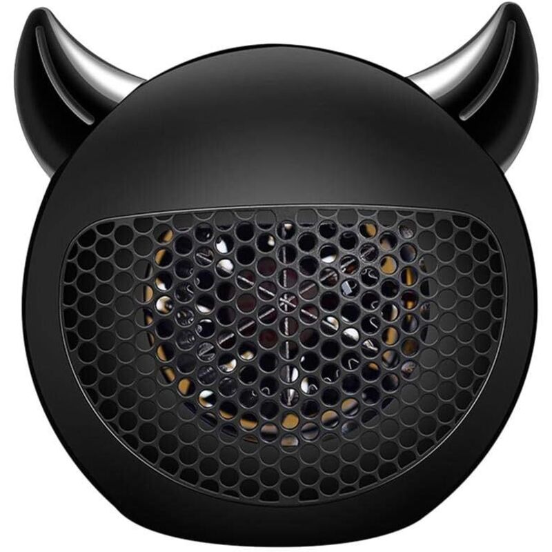 Mini Termoventilatore, Riscaldatore Elettrico Portatile In Ceramica Ptc, Silenzioso, Riscaldamento Rapido, Termoconvettore Con Protezione Contro Il Surriscaldamento, Per Casa E Ufficio, Nero