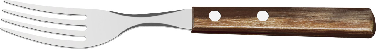 Tramontina Steak- und Pizzagabel 21 cm Edelstahl mit Holzgriff - Image 2