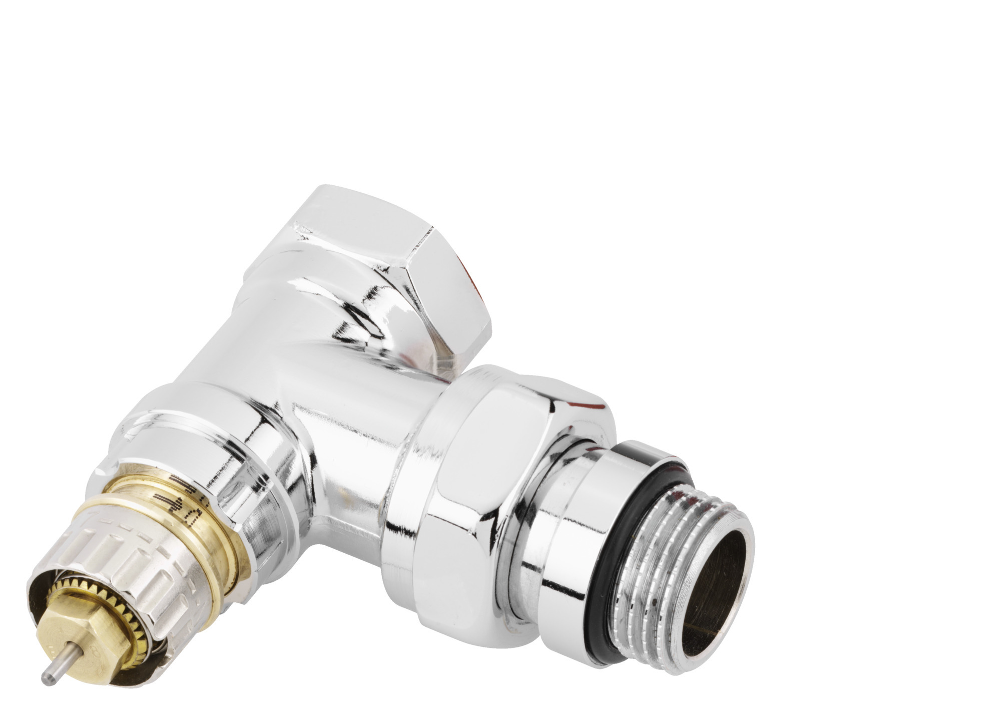 Danfoss Versilbert Ventilgehäuse Ra-Ncx 15 R 1/2", Eckausführung, Verchromt