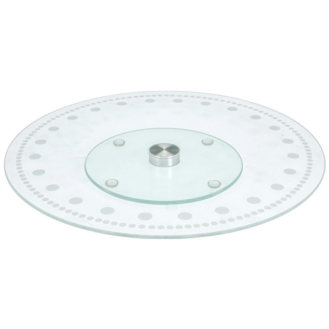 Excellent Houseware Drehteller Aus Glas, 30 Cm