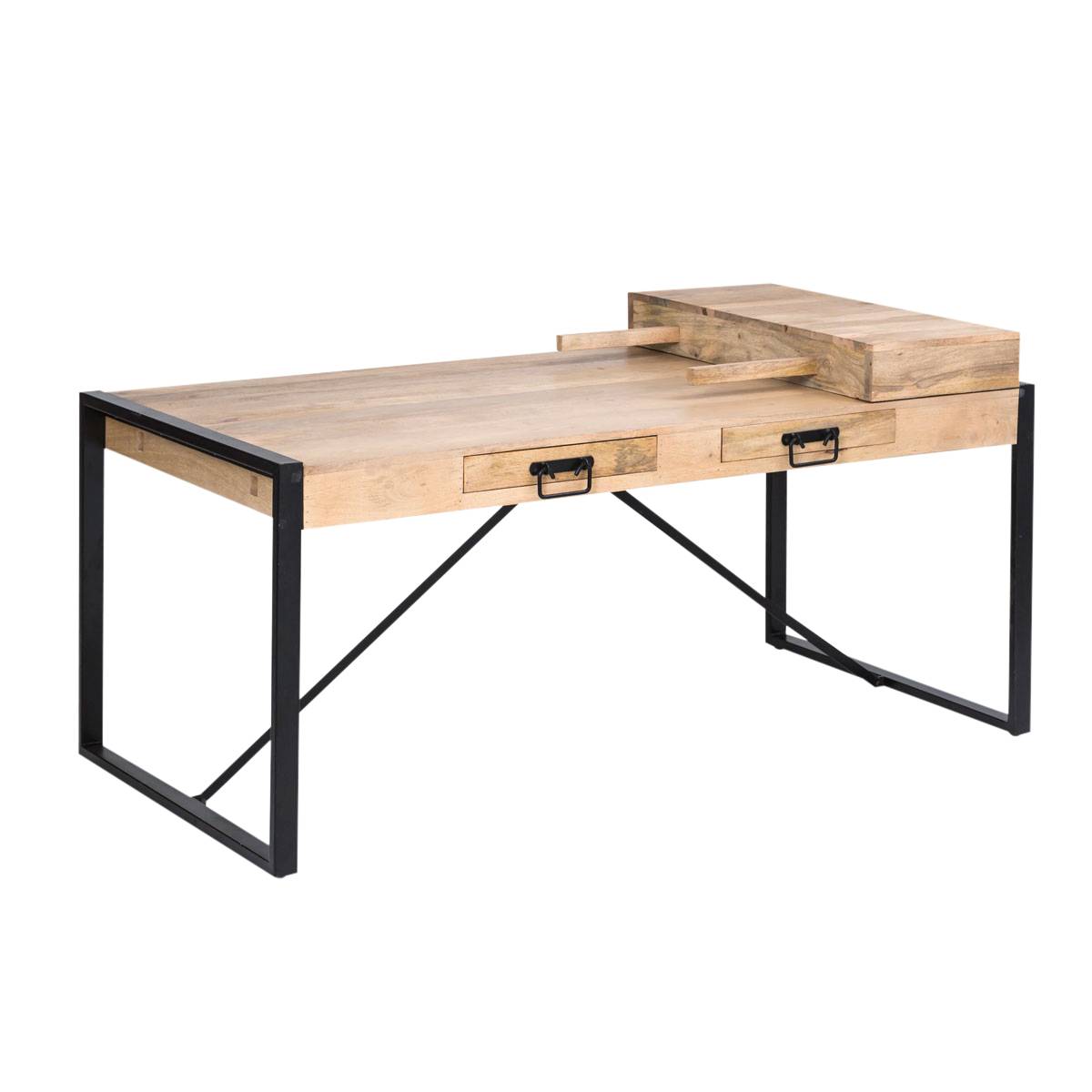 Made In Meubles - Table À Manger Avec Allonges En Bois De Manguier
